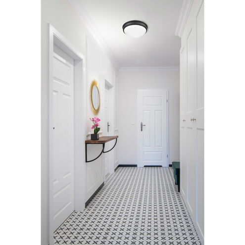 Baumann 1 Light 10 inch Matte Black Flush Mount Ceiling Light